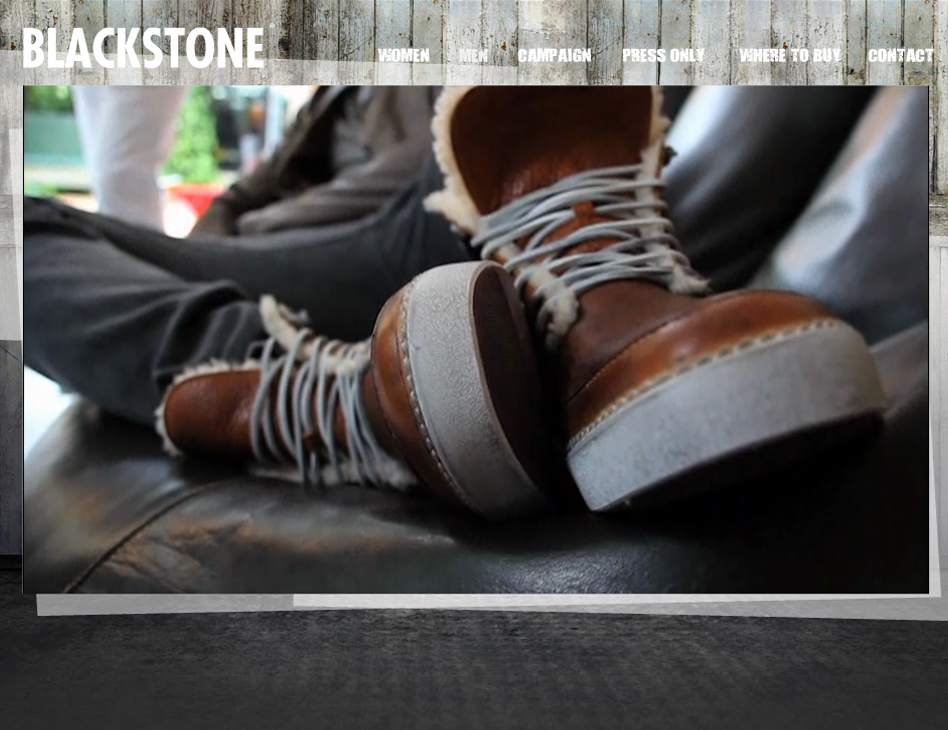 Blackstone Fashion // website videopage