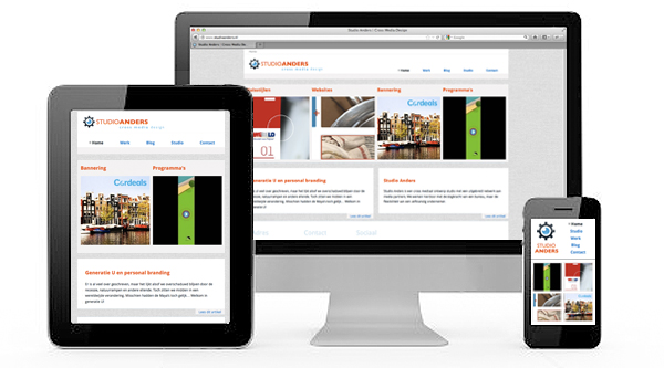 Voorbeeld responsive website ontwerp